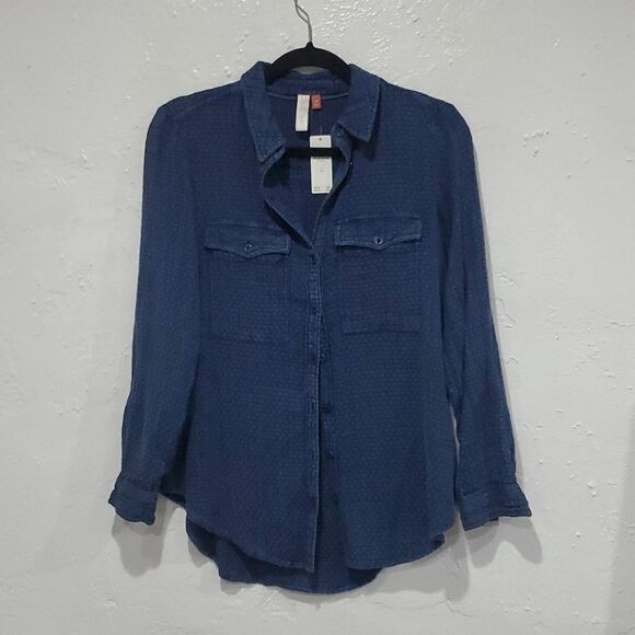 2 Anthropologie Button Down Shirts Current Elliot & Pilco Worn by Sophia Bush - Picture 5 of 16